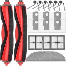 22 stuks accessoires geschikt voor Roborock Q10 S5 / Q10 S5+ robotstofzuiger - 2 hoofdborstels, 6 stofzakken, 4 dweilpads, 4 HEPA-filters, 6 zijborstels — thumbnail 1