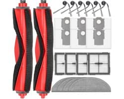 22 stuks accessoires geschikt voor Roborock Q10 S5 / Q10 S5+ robotstofzuiger - 2 hoofdborstels, 6 stofzakken, 4 dweilpads, 4 HEPA-filters, 6 zijborstels