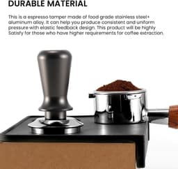 Espressostamper - Koffie Tamper - Perfect Koffie Maken - Veerbelast Ontwerp - 53 mm - Zwart — thumbnail 5