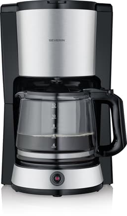 Severin KA 9370 Filterkoffiezetapparaat – 1,5L – 12 kopjes – RVS/Zwart – 1000W – Met warmhoudplaat & druppelstop — thumbnail 1