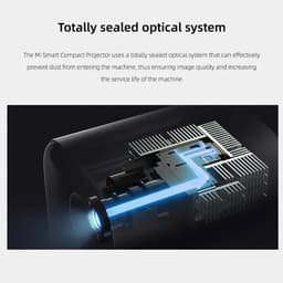 Xiaomi - Mi Smart Compact - Beamer - Projector Beamer - Mini Meamer - HDR 10 - FHD 1080p - DLP Automatische focus - met WiFi 5.0 - 500 ANSI Lumens - Android 11.0 - Wit — thumbnail 4