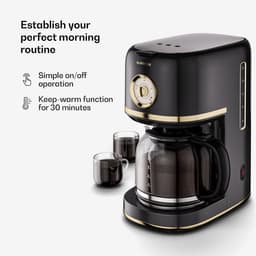 Klarstein Koffiemachine Victoria Filterkoffiemachine – met retro-design, 1,5 L voor tot 12 kopjes, warmhoudfunctie, anti-druppelsysteem, automatische uitschakeling - Coffee Machine - Koffieautomaat - Espressomachine — thumbnail 2