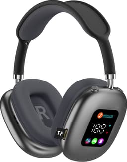 ANC-hoofdtelefoon met actieve ruisonderdrukking – draadloze hoofdtelefoon met Bluetooth 5.4 – voorzien van een digitaal LED-display – TF-kaartsleuf en opvouwbaar ontwerp – comfortabel om 24 uur per dag te dragen – geschikt voor op reis en op het werk — thumbnail 1