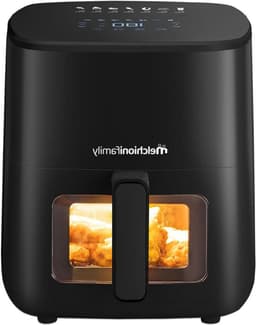 Airfryer 5 Liter - Heteluchtfriteuse Compact - Gezond Koken - Transparant Venster - 5 Liter - Zwart — thumbnail 1
