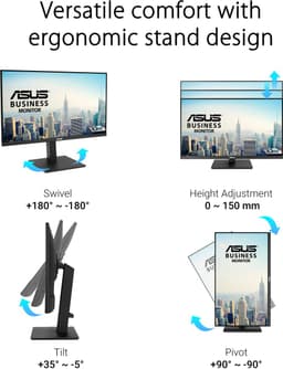 ASUS VA27UQSB - 4K Business Creative Monitor - USB Hub - Speakers - EPEAT Gold - 27 inch — thumbnail 4