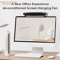 Allero Draagbare Ventilator - Bedventilator - Laag Geluidsniveau - Wit - 2000 mAh - USB - Multifunctioneel - Tafel Ventilator — thumbnail 3
