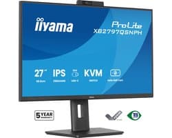 iiyama ProLite XB2797QSNPH-B1 - 27 inch - QHD - IPS - 75Hz - Verstelbaar - USB-C Dock - 96w power delivery - Windows Hello Cam