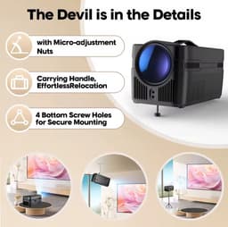 Ultra Short Throw Projector 1080P Full HD – 900ANSI, Android Smart, Auto Focus, WiFi6 & Bluetooth — thumbnail 2