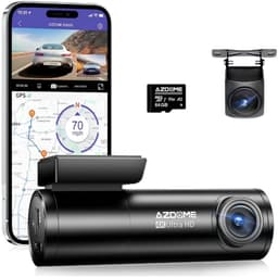 AZDome M300S 2CH 4K Wifi Gps dashcam voor auto - 4K + Full HD resolutie - Night vision - Parkeerbeveiliging - 64gb Micro SD kaart - 170 + 140 graden kijkhoek - Nachtzicht — thumbnail 1