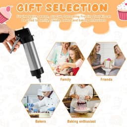 Koekjesmachine Churro Maker - Bakgereedschap Deegpers - Zelf Gebak Maken - Roestvrijstalen Mondstuk - 22x16x6 cm - Enkel Kenmerk — thumbnail 4