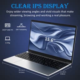 Auusda T152A - 15.6 inch laptop - N95 processor, 16GB RAM, 512GB NVMe SSD - Full HD scherm - Backlit toetsenbord - Vingerafdruksensor - WIFI5 - Ideaal voor kantoor & studie — thumbnail 5