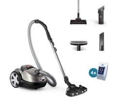Philips Performer LED 8000 series XD8152/12 - Stofzuiger met zak - LED-mondstuk - 900W - Grijs
