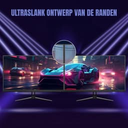 RUX® Gaming Monitor 240hz - Gaming Monitor -Zwart - ‎‎16cm x 62cm x 46cm; 5 kg — thumbnail 4