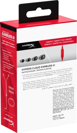 HyperX Cloud Earbuds III - 3.5mm - Red (PC/PS5/PS4/Xbox Series X/S/Switch/Mobile) — thumbnail 5