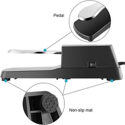 Toetsenbord sustainpedaal - Universeel sustainpedaal Geschikt voor keyboard - Pedalen - Sustainpedaal - 6.35 mm Universeel - Geschikt Voor keyboards en digitale piano’s synthesizer en elektronisch orgel - Zwart — thumbnail 5