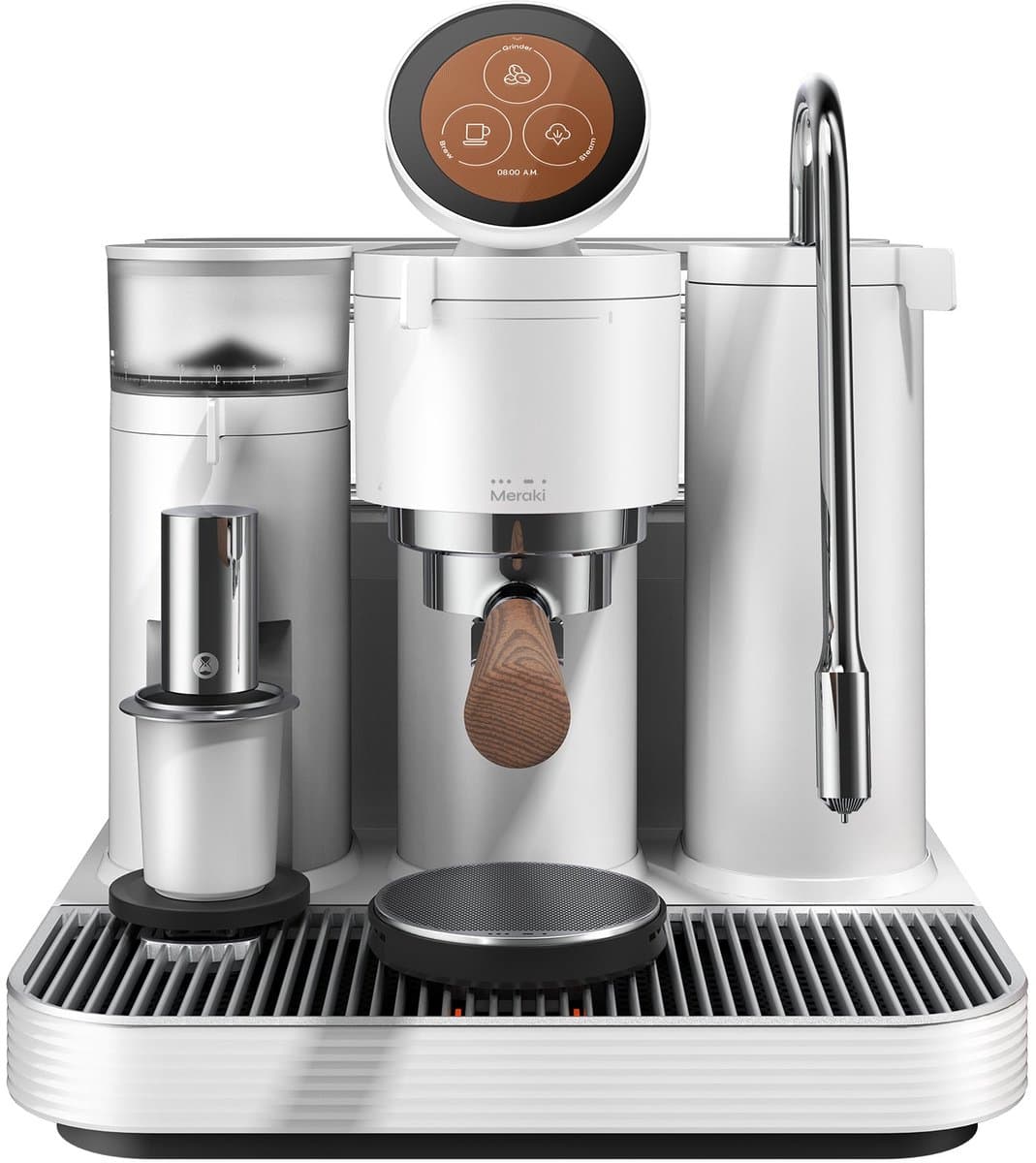 Meraki Gen 2 Espresso machine met molen – Wit — afbeelding 1