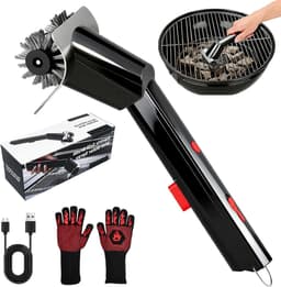 Draadloze elektrische grillborstel met 500 tpm, 2 standen en roestvrijstalen kop voor optimale grillreiniging en onderhoud — thumbnail 1