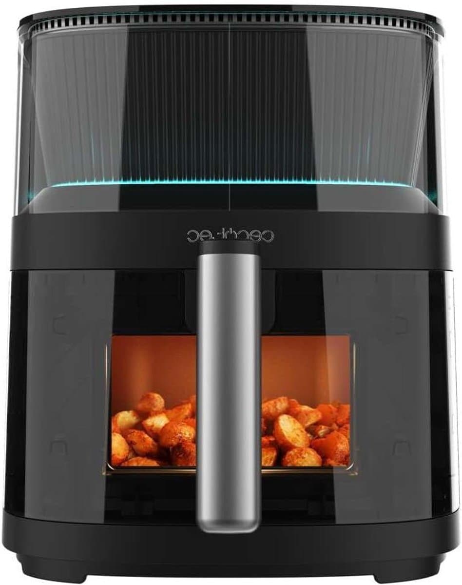 Airfryer met Waterverstuiver - Heteluchtoven Gezond - Gezond Koken - Ingebouwd Raam Binnenverlichting - 5 Liter - Zwart — afbeelding 1
