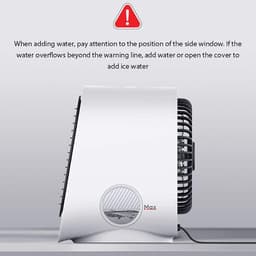 Mini Aircooler - Persoonlijke Ventilator - Persoonlijke Koelte - Ultrasone Spray - 2500 Gram - Wit — thumbnail 3