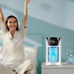 Draagbare airco - Ventilator - Mini ventilator - Air cooler - Mobiele Aircooler- Desktop Thuis Kamer Camping Kantoor — thumbnail 3