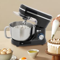 Keukenmachine 1000W - Mixer Kneedmachine - Thuis Bakken - Krachtige Koperen Motor - 45 liter kom - Zwart — thumbnail 2