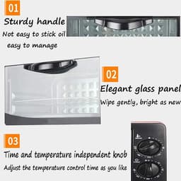 Compacte Multifunctionele Magnetron - Aanrechtoven Grill - Thuis Koken - Instelbare Temperatuur - 20-25L - Zilver — thumbnail 2