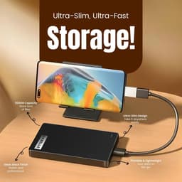 Externe Harde Schijf - Draagbare Opslag - Bestanden Opslaan - Dubbele Interface - 1 TB - Zwart — thumbnail 3