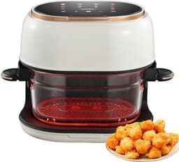Olievrije Airfryer - Elektrische Friteuse - Gezonder Eten - Grote Capaciteit - 4 liter - Wit — thumbnail 1