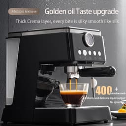 Espressomachine - Meerdere standen en nauwkeurige temperatuurregeling - Ideaal voor thuisbarista's - Uitgerust met stoomfunctie - Zwart — thumbnail 2