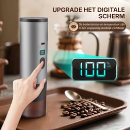 KAD® Draagbare Koffiemachine - Blender To Go - Draagbare Blender - Grijs - 6cm x 6cm x 24cm — thumbnail 5