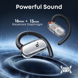 soundcore V40i by Anker - Open-ear hoofdtelefoon - Kristalhelder ontwerp - 4 verstelbare standen voor een goede pasvorm in elk oor - 2x diepere bas - IP55 - 21 uur afspeeltijd - Duidelijke AI-gesprekken - Bluetooth 5.4 - App-bediening — thumbnail 3