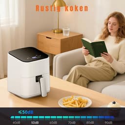 RUX® Mini Airfryer - Airfryer - Heteluchtfriteuse - Compact - 2,5 Liter - Wit - ‎26cm x 21cm x 28cm — thumbnail 2