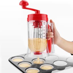 Elektrische Beslag Dispenser, Handmatige Pannenkoek Cupcake Beslag Dispenser, Blender Machine, Wafel Maatbeker Handheld Keuken Bakgereedschap — thumbnail 2