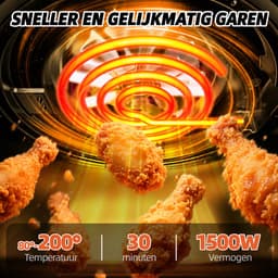 Airfryer 4,5L 7-in-1 – Krokant & Gezonder Bakken - Met 7 Automatische functies - Vaatwasserbestendige Mand — thumbnail 4