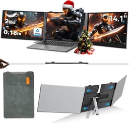 AHD® Professionele Portable Monitor - USB-C - 14.1 Inch - Double Draagbare Monitor - Portable Monitor Voor Laptop - Grijs - 2cm x 21cm x 34cm — thumbnail 1