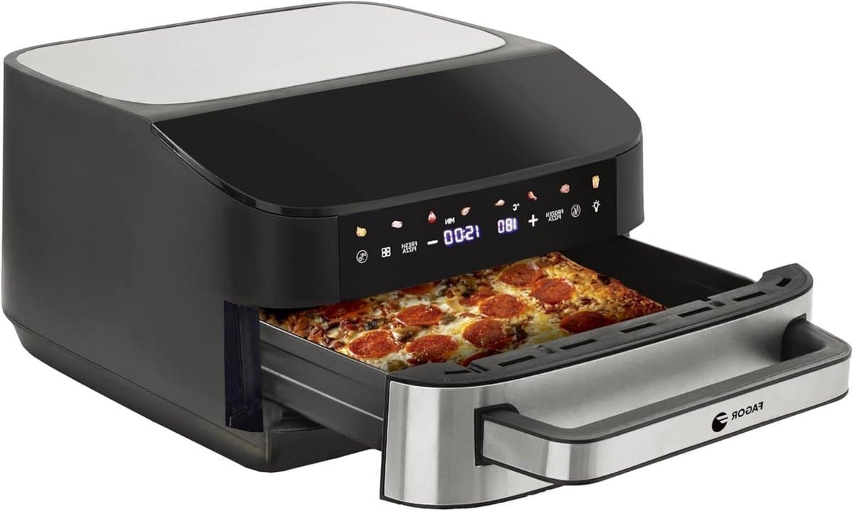 Luchtfriteuse - Airfryer - Gezond Koken - Dubbele Weerstand Technologie - 7 Liter Inhoud - Zwart — afbeelding 1