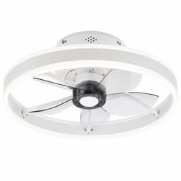 ITRONIQ Plafondventilator Met Verlichting - Dimbare LED Plafondlamp Met Ventilator - Afstandsbediening - 6 Snelheden - Wit — thumbnail 1