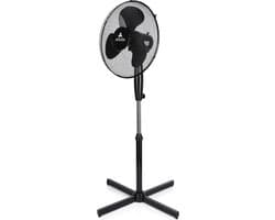 AERSON Standing Fan 40 cm | Fan Tripod Height Adjustable up to 120 cm | High Air Flow and Very Quiet | Fan 3 Different Speeds | Oscillation Function Approx. 80°