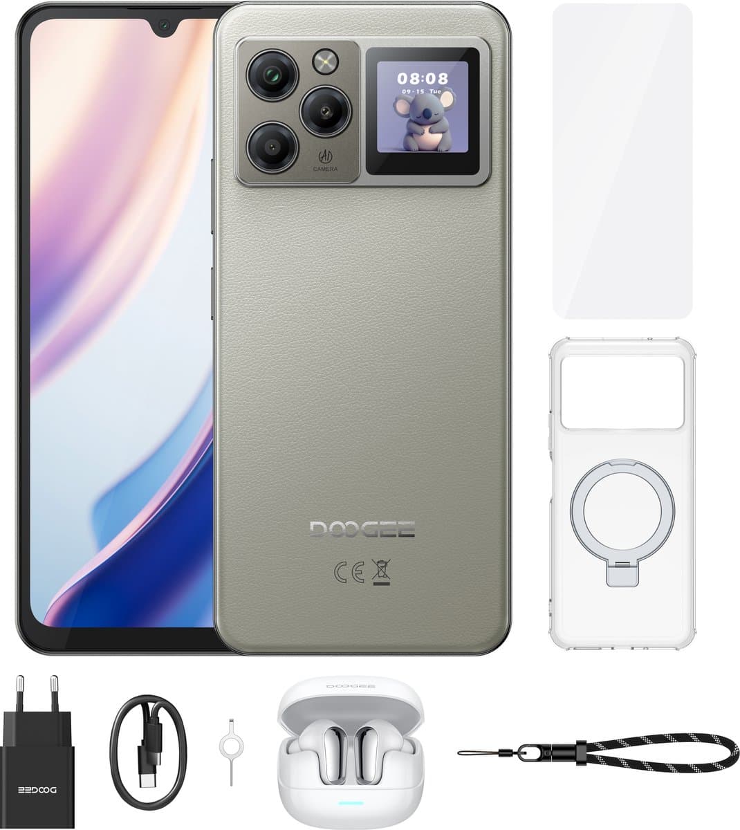 Robuuste smartphone - DOOGEE M30 Pro VIP - Telefoon 2026 - 6,88" 120Hz - 64GB RAM - 256GB ROM - 8000 mAh - Android 16 - IP68 waterdicht - 135dB spreker - GPS,NFC,OTG,FM - Grijs — afbeelding 1