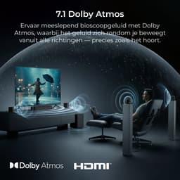 ULTIMEA 7.1 Soundbar met Dolby Atmos, Inclusief 5,25" Subwoofer en 4 Surround Speakers, Home Cinema Systeem voor TV, HDMI eARC, Aura S5T — thumbnail 3