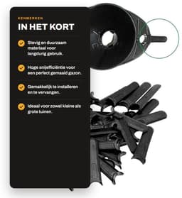 Dailygoods- Grasmaaierbladen 100 Stuks - Stevig/Duurzaam - Hoge Snijefficiëntie - Flexibel Snijden - Eenvoudig te Installeren - Hoogwaardig Kunststof - Maaibladen — thumbnail 2