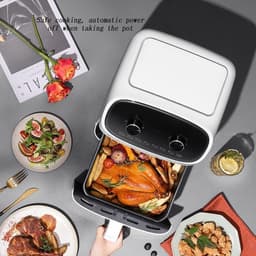 Heteluchtfriteuse Oven - Visuele Oven - Gezond Koken - Glazen Kijkvenster - 4 Liter Capaciteit - Multicolor — thumbnail 5