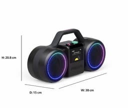 PHILIPS Moving Sound The Roller TAMS60B/00 - Draagbare speaker, 60W RMS, Bluetooth 5.5., Auracast, USB, 24 uur afspeeltijd, IP67 waterdichtheid, kan als powerbank gebruikt worden - Zwart — thumbnail 2
