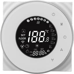 Slimme Thermostaat - Digitale Regelaar - Verwarming Instellen - App Bediening - 90x14mm - Wit — thumbnail 3