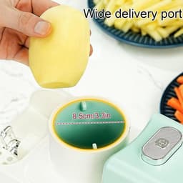 Elektrische Groentehacker - Keukenmachine Hakmolen - Snel Ingrediënten Snijden - Multifunctioneel Met 4 Messen - 375x159x283 mm - Wit — thumbnail 3
