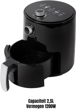 TIM® Mini airfryer - Airfryer - Airfryer klein - Zwart - ‎27cm x 27cm x 32cm — thumbnail 3