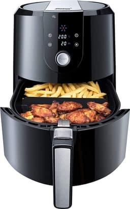 Heteluchtfriteuse XL - Compacte Allrounder - Gezond Bereiden - 7 Automatische Programma's - 5.2 Liter Volume - Zwart — thumbnail 4