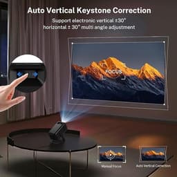 Mini Beamer met Android 14, 5G Wi-Fi 6 en Auto Keystone — thumbnail 3