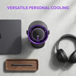 Draadloze clipventilator – Tafelventilator – Stille werking – 360° draaibaar – Oplaadbaar – 100 snelheden – Met stevige klem – Dubbele voeding (Type-C / Batterij) – Ideaal voor thuis, kantoor, studeerkamer en keuken – Grijs — thumbnail 5
