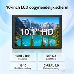 Tablet X6 - 10.1 inch - A537 Chip - 34GB RAM(6G+28GB) - 128GB - WiFi6 - Zwart — thumbnail 4